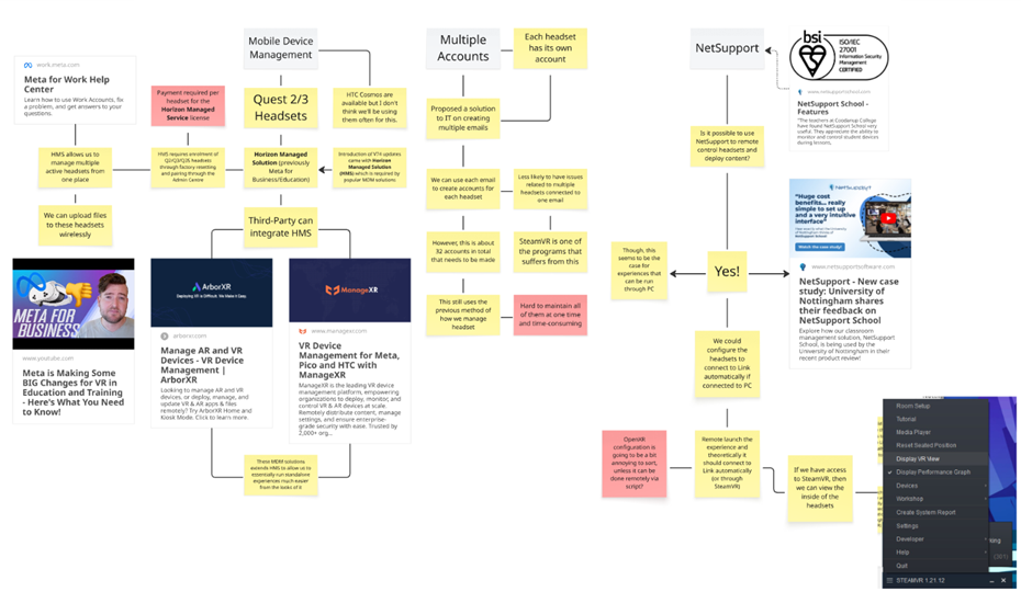 Planning management of headsets